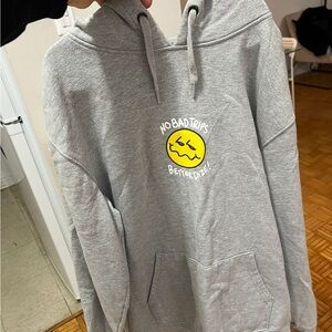Vans Grey Hoodie with Yellow Graphic